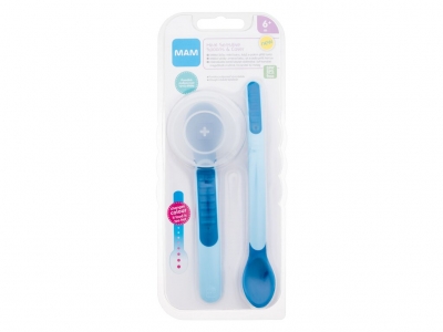 Heat Sensitive Spoons & Cover 6m+ Blue - MAM Apa de parfum
