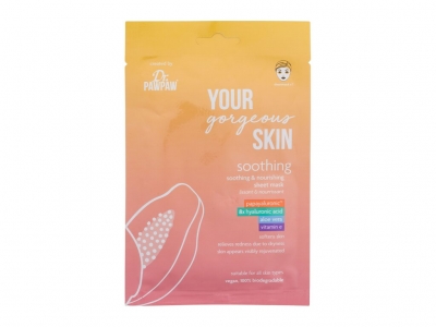 Your Gorgeous Skin Soothing Sheet Mask - Dr PAWPAW Masca de fata