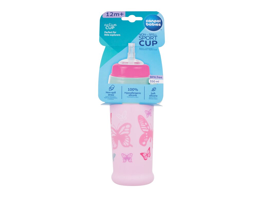 Active Cup Non-Spill Sport Butterfly Pink - Canpol Babies Apa de parfum