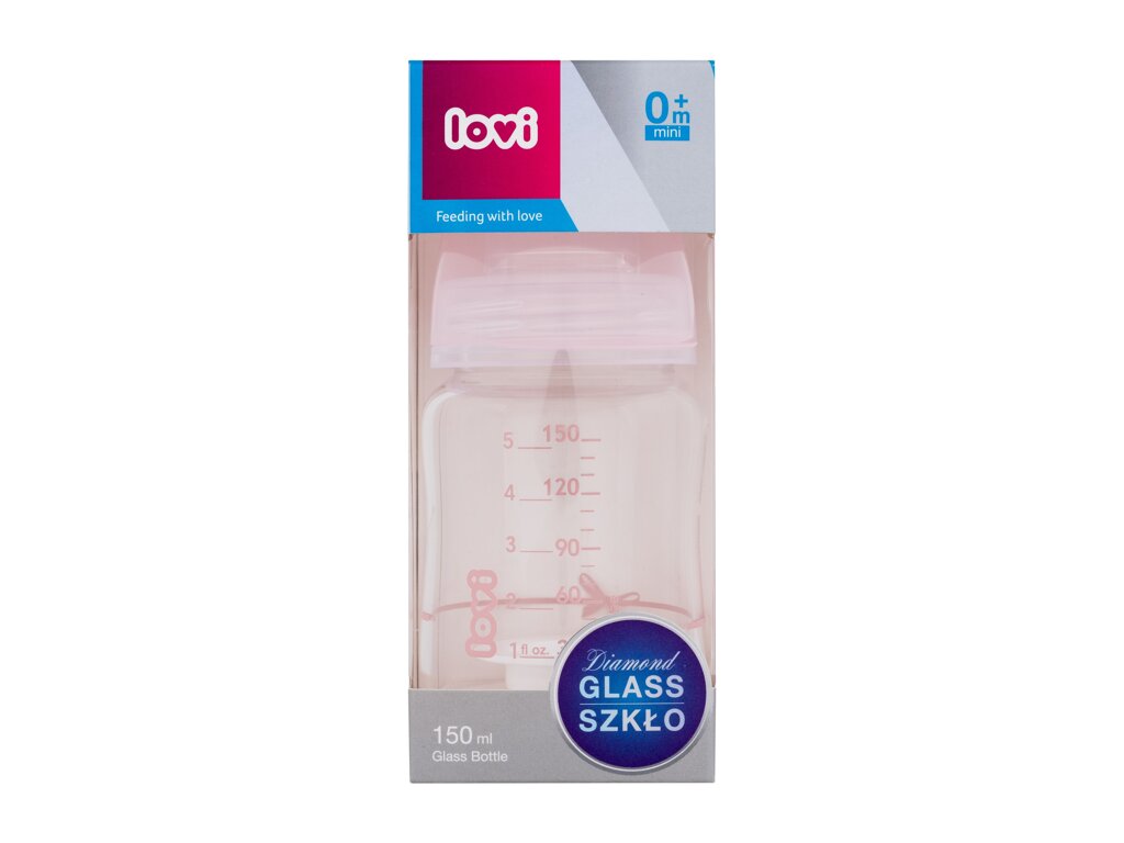 Baby Shower Glass Bottle Pink 0m+ - LOVI Apa de parfum