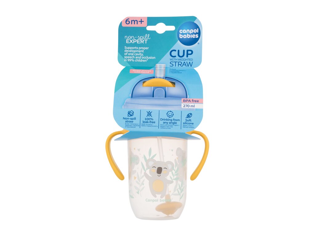 Exotic Animals Non-Spill Expert Cup With Weighted Straw Yellow - Canpol Babies Apa de parfum