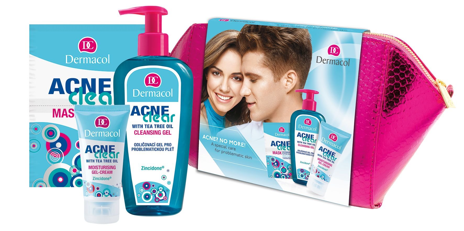 Set AcneClear Cleansing Gel - Dermacol - Antiacneic
