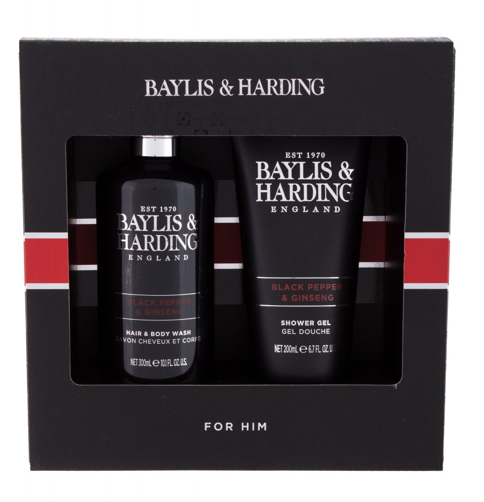 Set For Him Black Pepper & Ginseng Collection - Baylis & Harding - Gel de dus