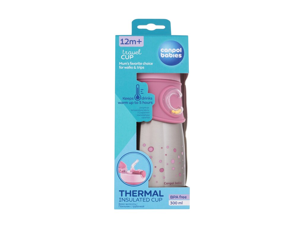 Travel Cup Thermal Insulated Sport Pink - Canpol Babies Apa de parfum